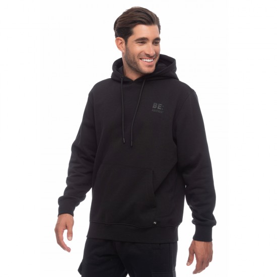 BE NATION LOGO HOODIE BLACK-01 06302302