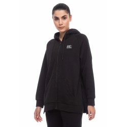 BE NATION REFLECTIVE FULL ZIP HOOD BLACK - 01 07102304