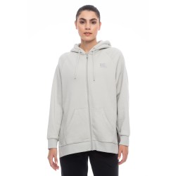 BE NATION REFLECTIVE FULL ZIP HOOD CONCRETE- 3H 07102304