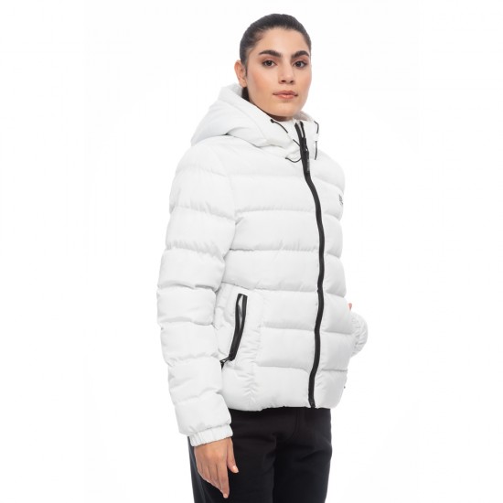 BE NATION REGULAR PUFFER JACKET PASTEL WHITE - 02 08102306