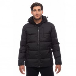 BE NATION PADDED JACKET WITH DETACHABLE HOOD BLACK - 01 08302301