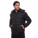 BE NATION BOMBER JACKET WITH DETACHABLE HOOD BLACK - 01 08302302