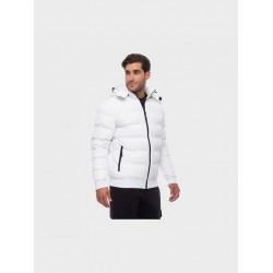 BE NATION BOMBER JACKET WITH DETACHABLE HOOD WHITE - 02 08302302