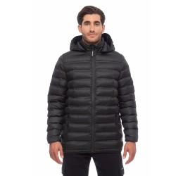 BE NATION PADDED JACKET WITH DETACHABLE HOOD BLACK-0108302305