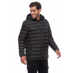 BE NATION PADDED JACKET WITH DETACHABLE HOOD BLACK-0108302305