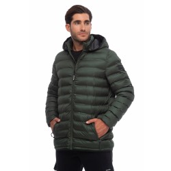 BE NATION PADDED JACKET WITH DETACHABLE HOOD D. GREEN-7B 08302305