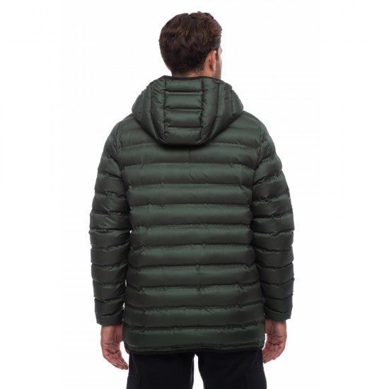 BE NATION PADDED JACKET WITH DETACHABLE HOOD D. GREEN-7B 08302305