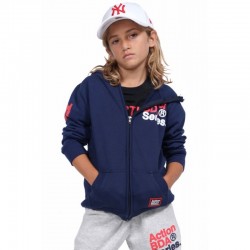 BOYS FULL ZIP JACKET N.BLUE