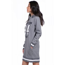WOMEN SLOUCH HOOD DRESS D.MEL.GREY
