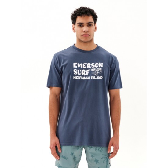 "EMERSON SURF" ΑΝΔΡΙΚΟ ΚΟΝΤΟΜΑΝΙΚΟ T-SHIRT 231.EM33.25-INDIGO BLUE