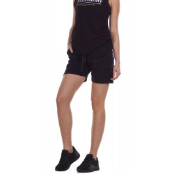 BODY ACTION WOMEN'S TERRY SHORTS 031125 BLACK 