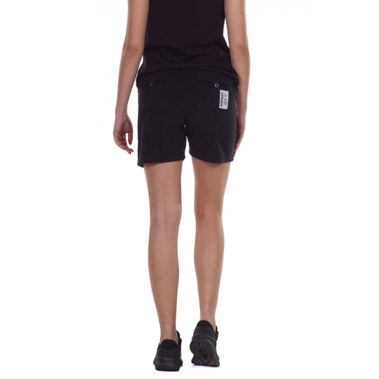 BODY ACTION WOMEN'S TERRY SHORTS 031125 BLACK 