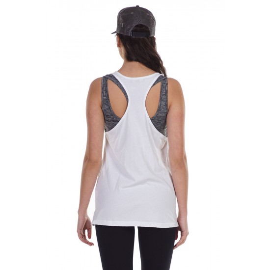 BODY ACTION WOMEN'S WORKOUT VEST 041125-03 WHITE