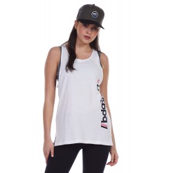 BODY ACTION WOMEN'S WORKOUT VEST 041125-03 WHITE