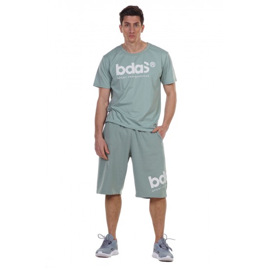 BODY ACTION MEN'S SPORTS ACTIVE T-SHIRT 053128 L.GREEN