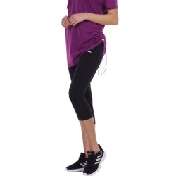 BODY ACTION WOMEN'S 3/4 SPORTS LEGGINGS 031123 BLACK