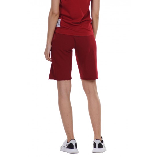 BODY ACTION WOMEN'S BERMUDA SHORTS 031124 D.RED