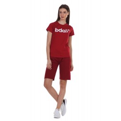 BODY ACTION WOMEN'S BERMUDA SHORTS 031124 D.RED