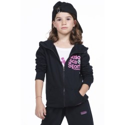 ΖΑΚΕΤΑ GIRLS BASIC ZIP HOODIE BLACK