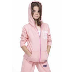 ΖΑΚΕΤΑ GIRLS BASIC ZIP HOODIE L.PINK