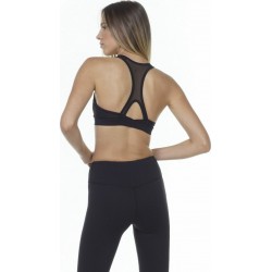 WOMEN RACER PADDED BRA BLACK