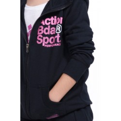 ΖΑΚΕΤΑ GIRLS BASIC ZIP HOODIE BLACK