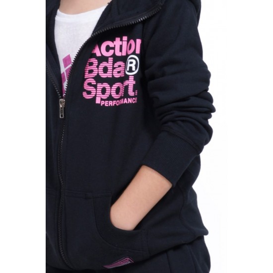 ΖΑΚΕΤΑ GIRLS BASIC ZIP HOODIE BLACK