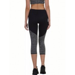 BODY ACTION WOMEN'S 3/4 SPORTS LEGGINGS 031123 BLACK