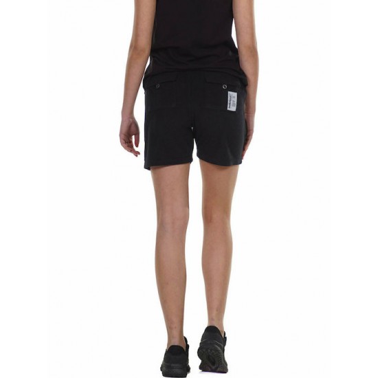 BODY ACTION WOMEN'S TERRY SHORTS 031125 BLACK 