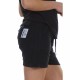 BODY ACTION WOMEN'S TERRY SHORTS 031125 BLACK 