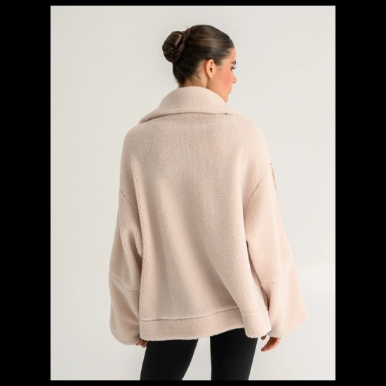 BodyTalk Γυναικεία Ζακέτα με Φερμουάρ 1262-907522-00200 WHITE