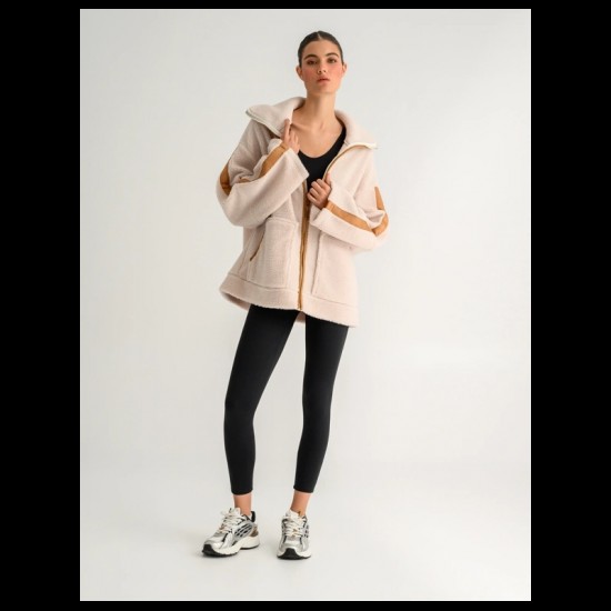 BodyTalk Γυναικεία Ζακέτα με Φερμουάρ 1262-907522-00200 WHITE