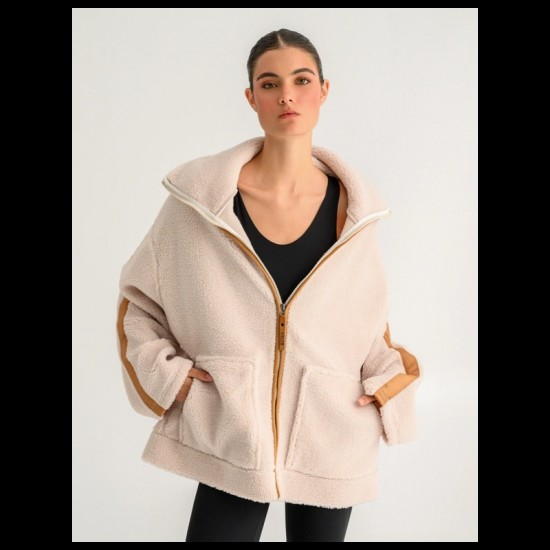 BodyTalk Γυναικεία Ζακέτα με Φερμουάρ 1262-907522-00200 WHITE