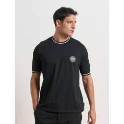 Ανδρικό κοντομάνικο t-shirt `THE DUDE` ΜΑΥΡΟ 1251-957528-00100