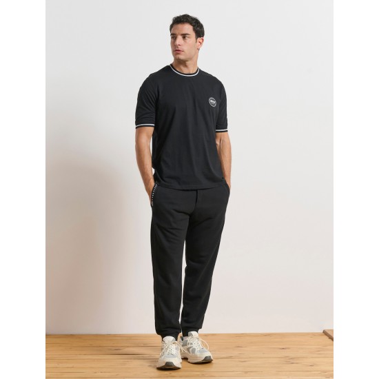 Ανδρικό κοντομάνικο t-shirt `THE DUDE` ΜΑΥΡΟ 1251-957528-00100