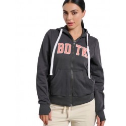 BodyTalk Γυναικεία Ζακέτα Φούτερ με Κουκούλα Coal 1252-902022-00503