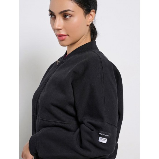 BodyTalk Γυναικεία Ζακέτα Φούτερ  Μαύρη 1252-907822-00100