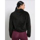 BodyTalk Γυναικεία Ζακέτα Fleece Κοντή με Φερμουάρ Μαύρη 1252-906229-00100