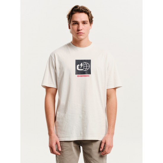 EMERSON LOGO ΑΝΔΡΙΚΟ ΚΟΝΤΟΜΑΝΙΚΟ T-SHIRT 251.EM33.39 FROSTY WHITE
