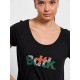 BodyTalk Γυναικείο T-shirt Μαύρο με Στάμπα 1231-901228
