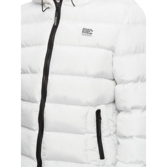 BE NATION REGULAR PUFFER JACKET PASTEL WHITE - 02 08102306