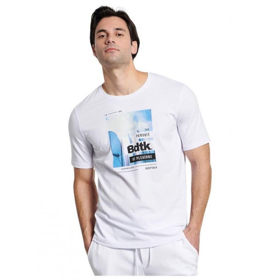 Aνδρικό κοντομάνικό t-shirt "SURF'' ΛΕΥΚΟ 1231-953228